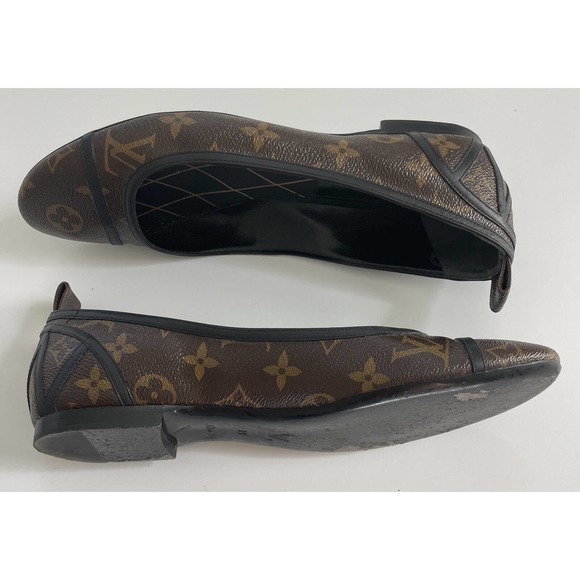Louis Vuitton Womens 39 Monogram Revival Ballet Flat Ballerina Slip On AUTHENTIC - Picture 4 of 16